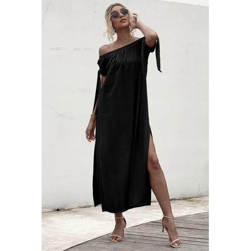 'Briallen' Off Shoulder Midi Dress - Celes Fashion